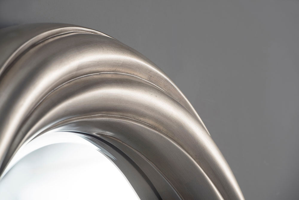 Round Silver Mirror
